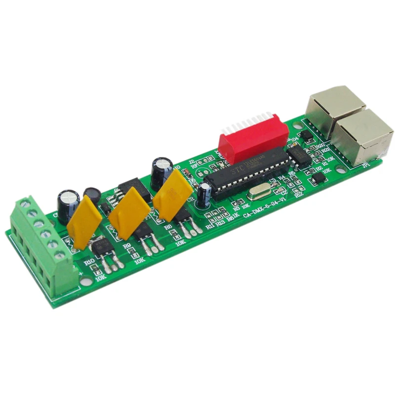 DC 5V-24V 12V anodo comune 3 canali DMX512 Decoder Max 3CH * 5A RGB LED Controller DMX Dimmer per striscia LED, luce, lampada, modulo