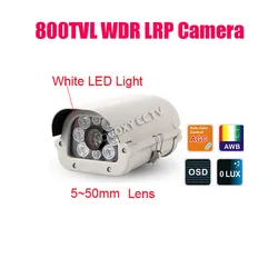 Free shipping 800TVL sony Effio-V Waterproof Car Vehicle License Plate Number Recognition WDR LPR Camera 5~50mm White Light LED