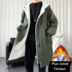 2023 Winter Coat Men Hooded Thick Coat Fashion Windbreakers Casual Jackets Plus Size M-3XL