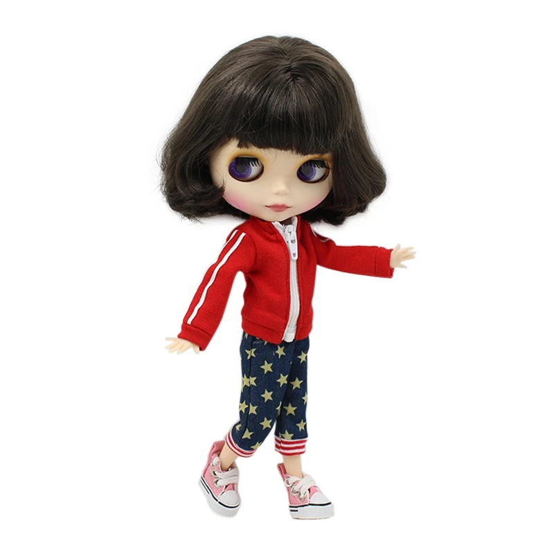 ICY DBS Blyth doll black brown hair short hair joint body matte face 1/6 30cm anime toy girls gift