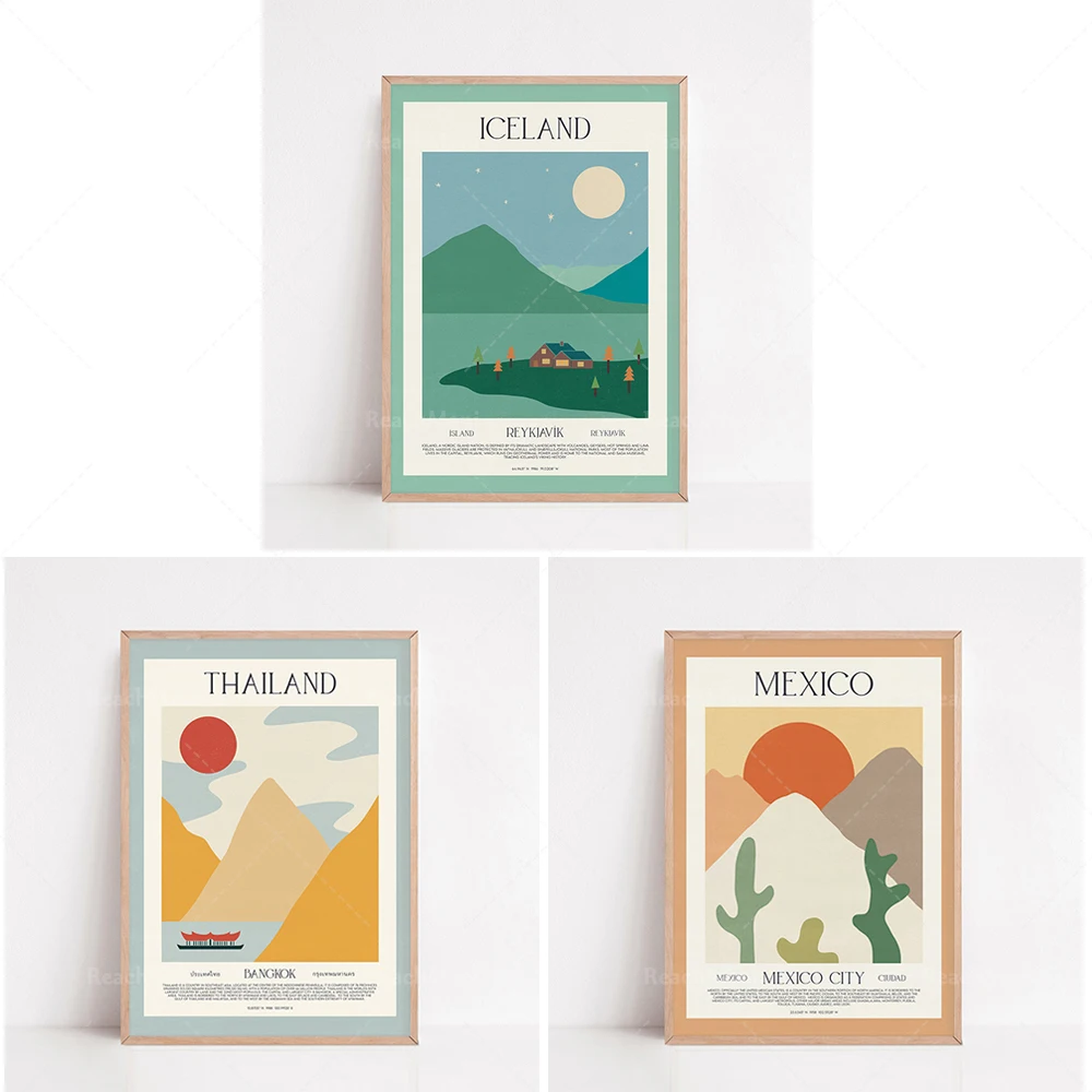 Mexico Poster, Travel Poster, Wall Art, Minimalist Poster, Illustration, Mid Century Modern Poster, Fashion Poster, Kitchen,