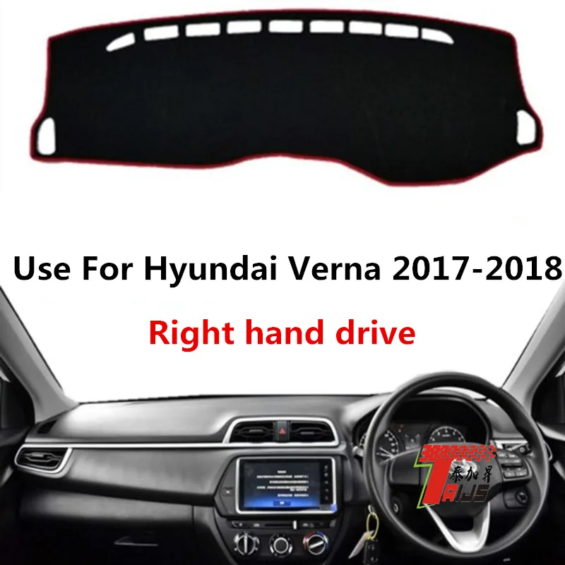 TAIJS Factory Classic Sun Shade Polyester Fibre Car Dashboard Cover For Hyundai Verna 2017-2018 Right hand drive