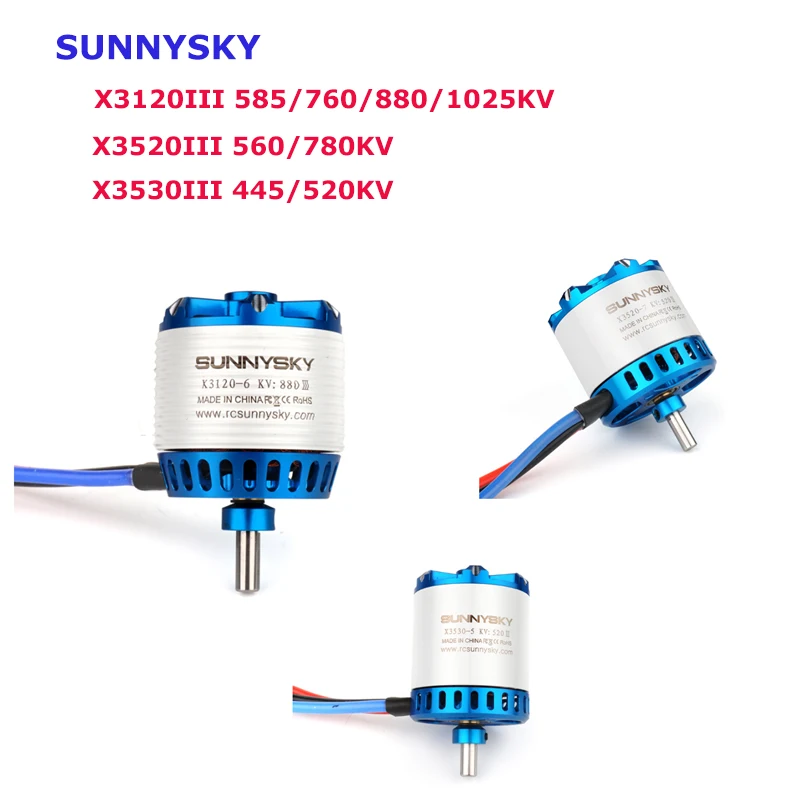 

SUNNYSKY X3120-III X3520-III X3530-III 585/760/880/1025/560/780KV Brushless Motor for RC Quadcopter Airplanes Fixed Wing Plane