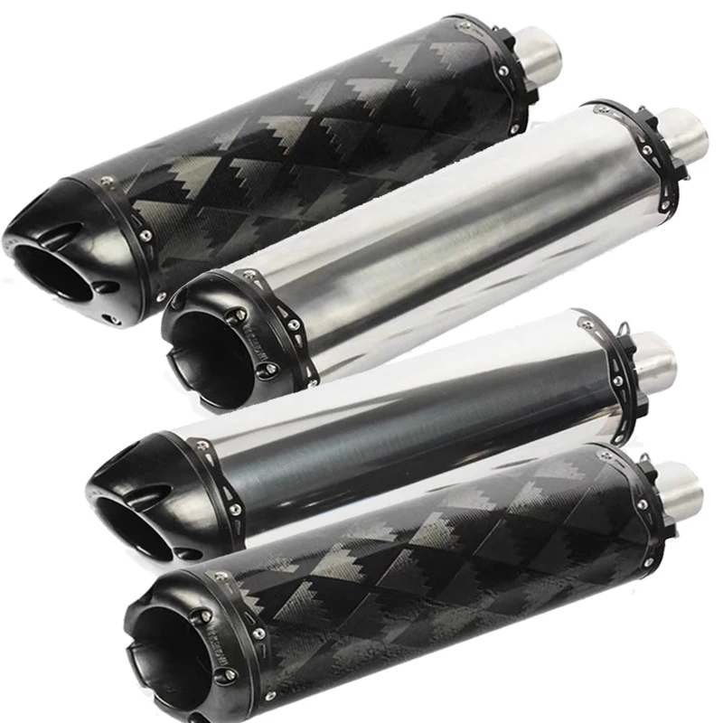 

Motorcycle Racing Exhaust Pipe Carbon Fiber CNC Muffler ESCAPE Moto For suzuki ltz 400 ducati monster 696 tdm 900 cafe racer