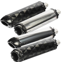 Motorcycle Racing Exhaust Pipe Carbon Fiber CNC Muffler ESCAPE Moto For suzuki ltz 400 ducati monster 696 tdm 900 cafe racer