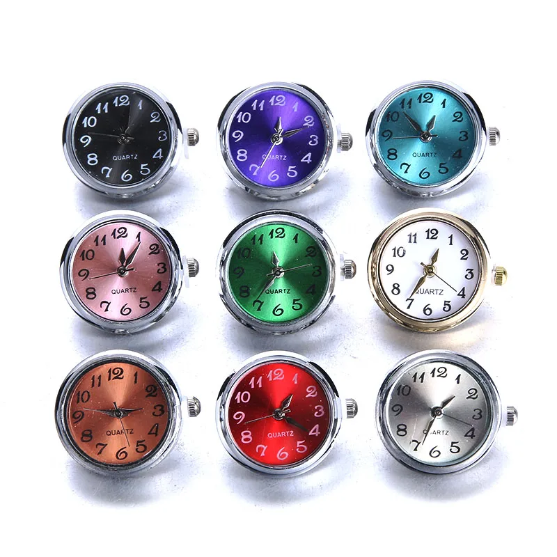 DIY 18mm Glass Watch Snap Buttons Interchangeable Jewelry Can Move Replaceable Snaps Buttons Fit Snap Button Bracelet Jewelry