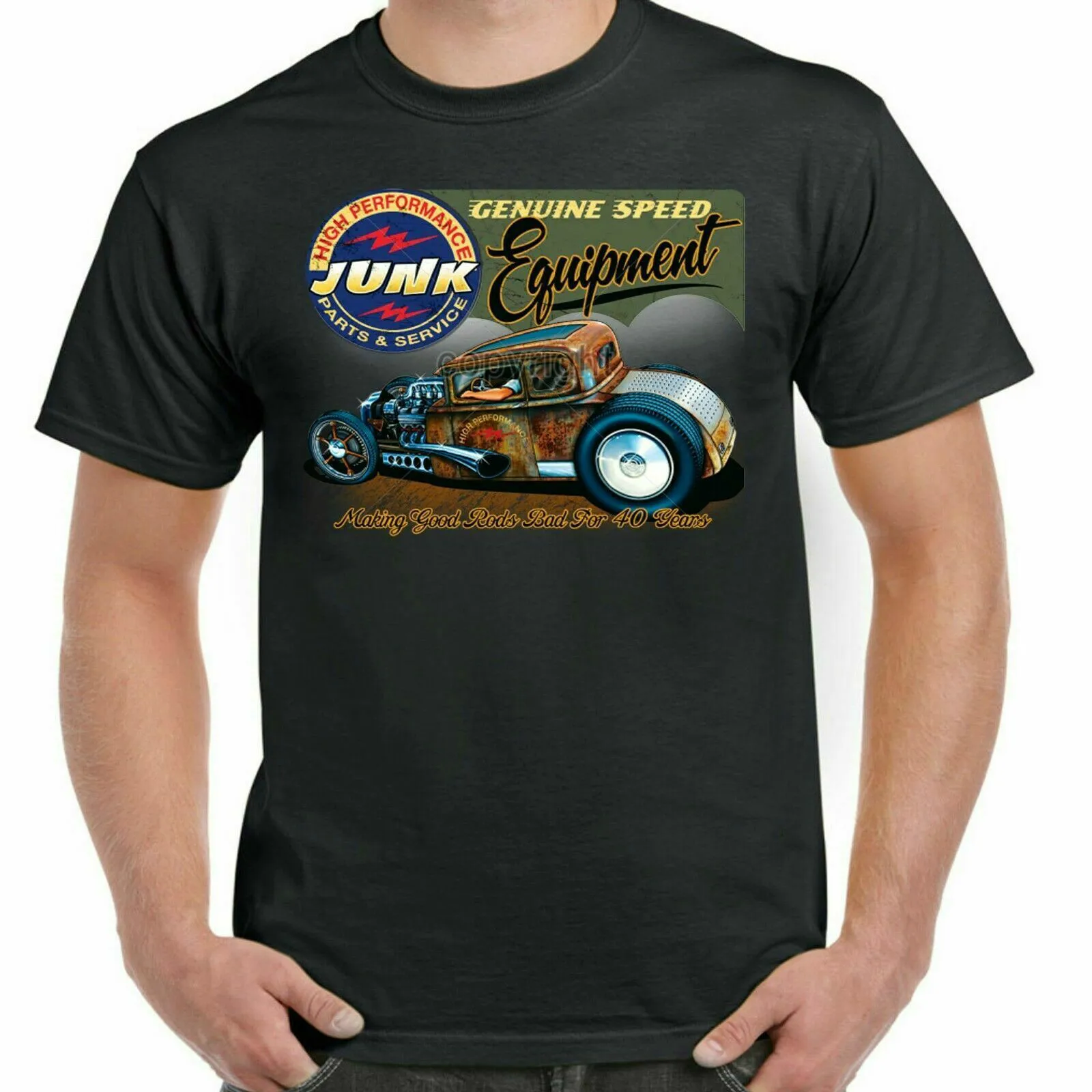 Vintage Hot Rat Rod American Rockabilly Classic V8 Car T Shirt. Summer Cotton Short Sleeve O-Neck Men's T Shirt New S-3XL