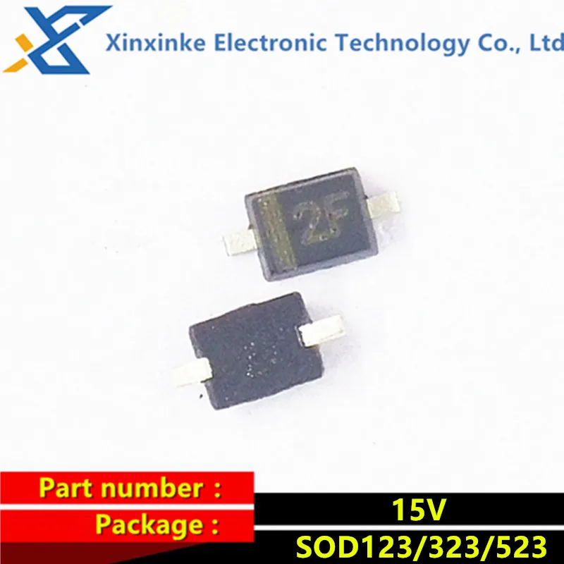 

10Pcs/Lot 15V SOD-123 Zener Diodes SMD 2F SOD-323 SOD-523 MM1Z15V MM3Z15V MM5Z15V