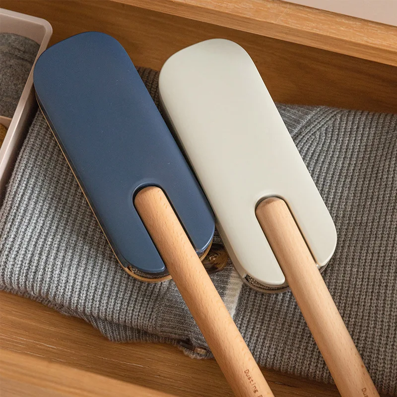 Brosse de balayage pour lit et manteau, double face en laine, dépoussiérage électrostatique, ménage, tapis, vêtements