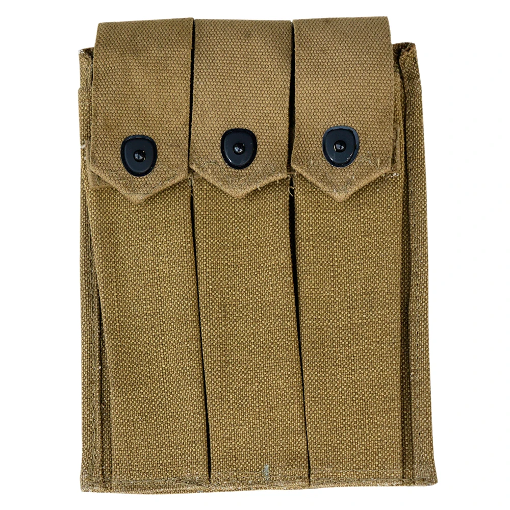 WWII WW2 UNS AMRY THOMPSON MAGAZIN 3 ZELLE 30 RUNDEN AMMO LEINWAND TASCHE POUCH