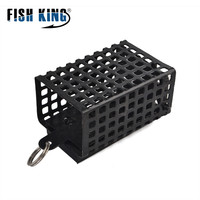 FISH KING 30g 40g 50g 60g 70g 80g 90g 100g Square Metal Feeder Bait Cage Container Bait Basket Holder Wire Carp Fishing Sinking