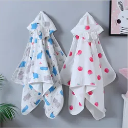 Super Soft Baby Hooded Bathrobe Infant Sleeping Bag Swaddle Wrap Blankets Newborn Baby Bath Hooded Baby Poncho Spa Towels