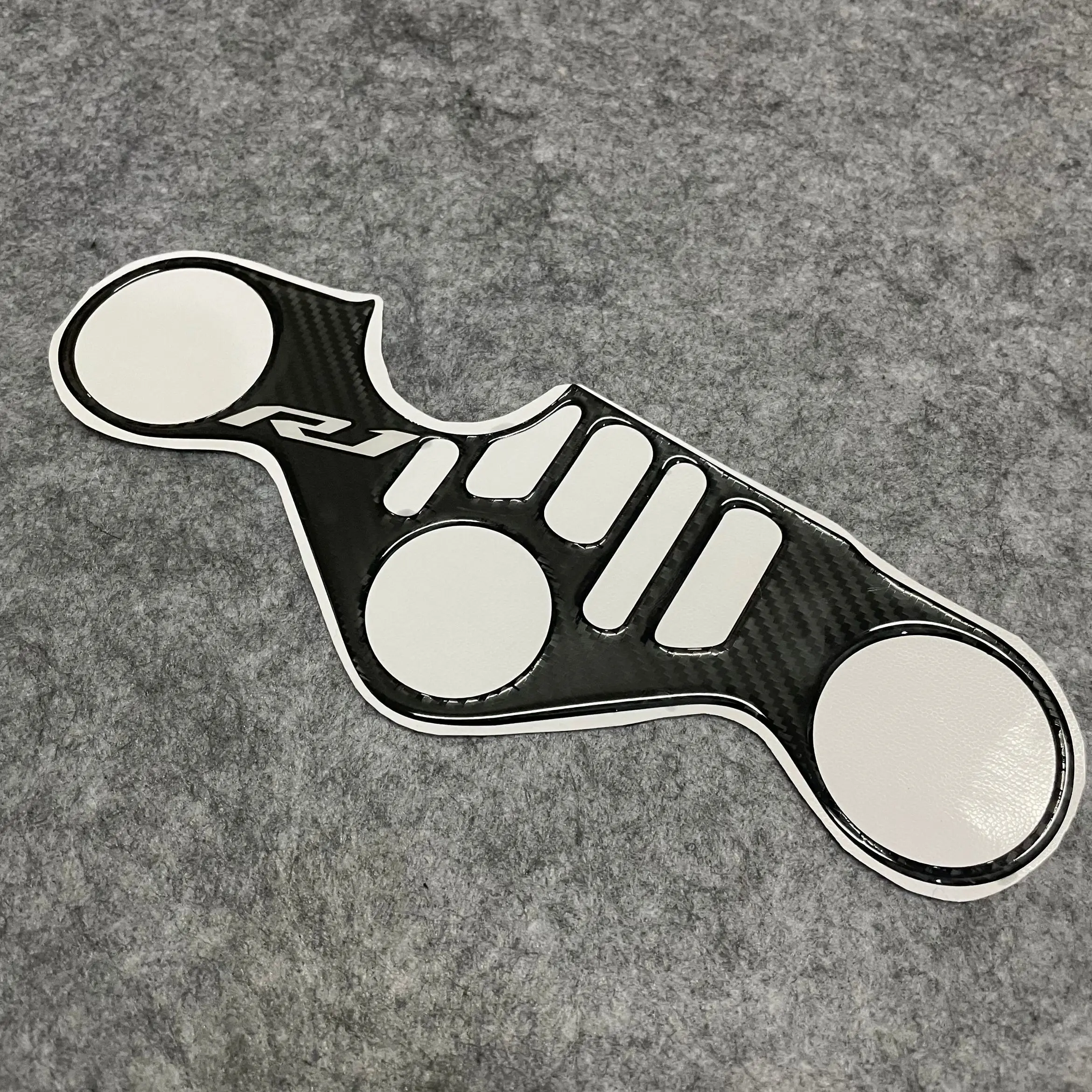 3D motorcycle Carbon-look Upper Triple Yoke Cover Protector Decal sticker Case for YAMAHA R1 R1M 2015-2021 2016 2017 2018 2019