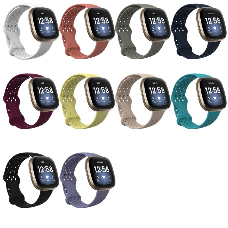 Fashion Multicolor Strap For Fitbit Versa 3 4 Sense 2 Soft Silicone Smart Watchband Waterproof Breathable Bracelet Latest Style