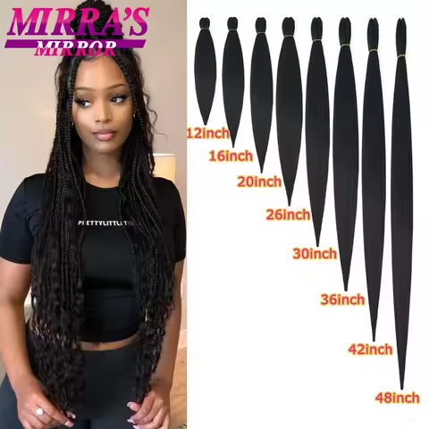 12/16/20/26/30/36/42/48 Inch Braiding Hair Long Yaki Straight Jumbo Braid Hair Ombre Synthetic Crochet Braids Hair Extensions