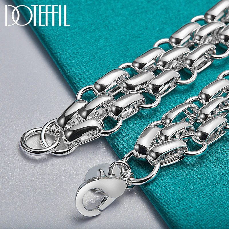 Women's 925 Sterling Silver Interlocking Circle Bracelet