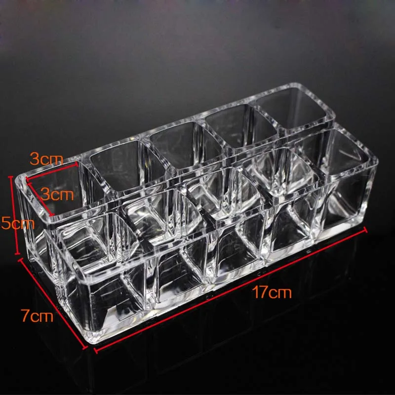 Clear Makeup Display Lipstick Stand Case Cosmetic Organizer Lipstick Holder Display Stand Clear Box Makeup Organizer Box