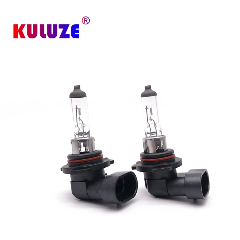 KULUZE-bombilla halógena superbrillante para faro de coche, luces antiniebla transparentes P22d, 2 piezas, 9006 HB4, 55W, 12V, 3500K