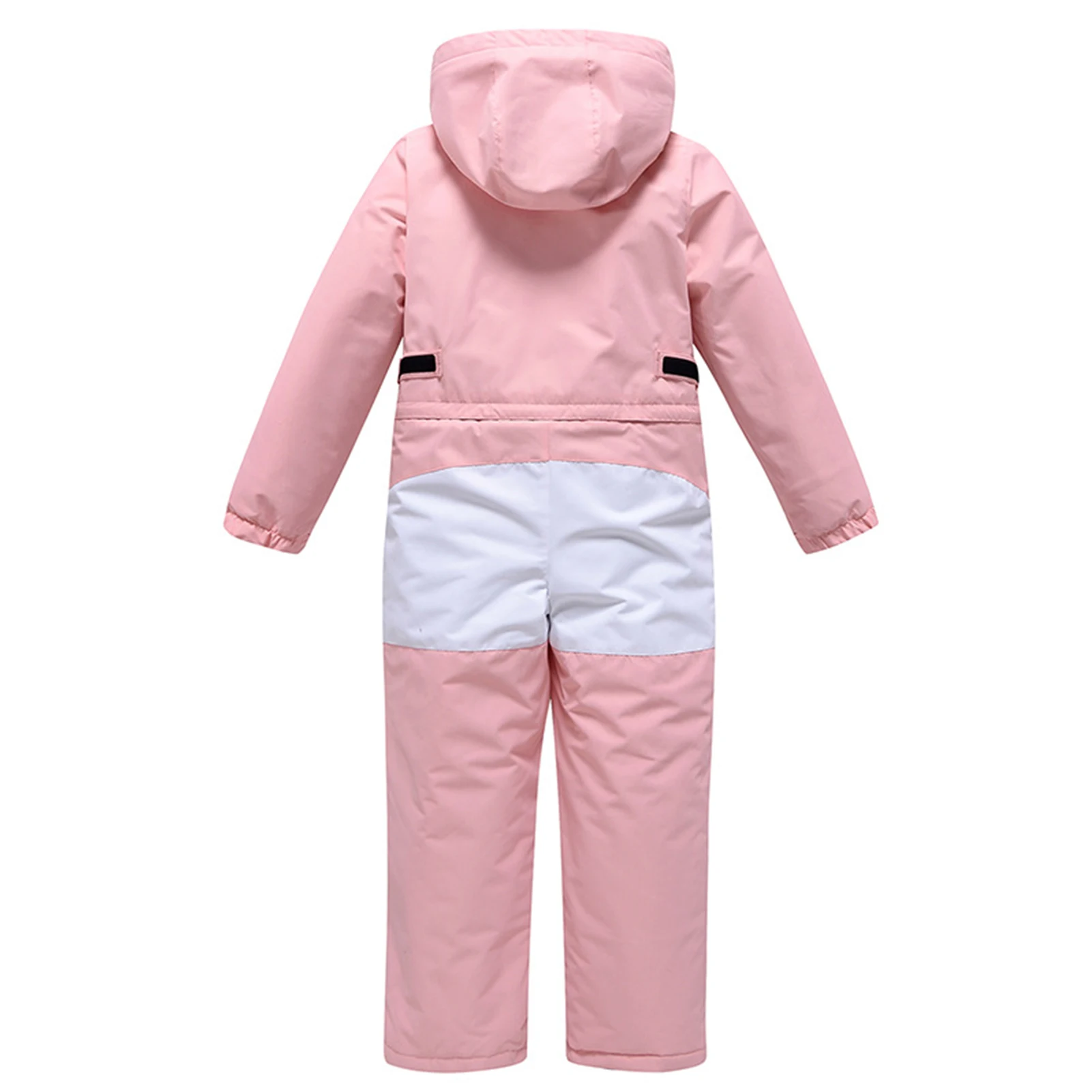 Girls Boys Skiing Clothes One-Piece Hooded Windproof Warm Snowboarding Suits Kids Winter Skiwear Thick Conjoined Snowwear