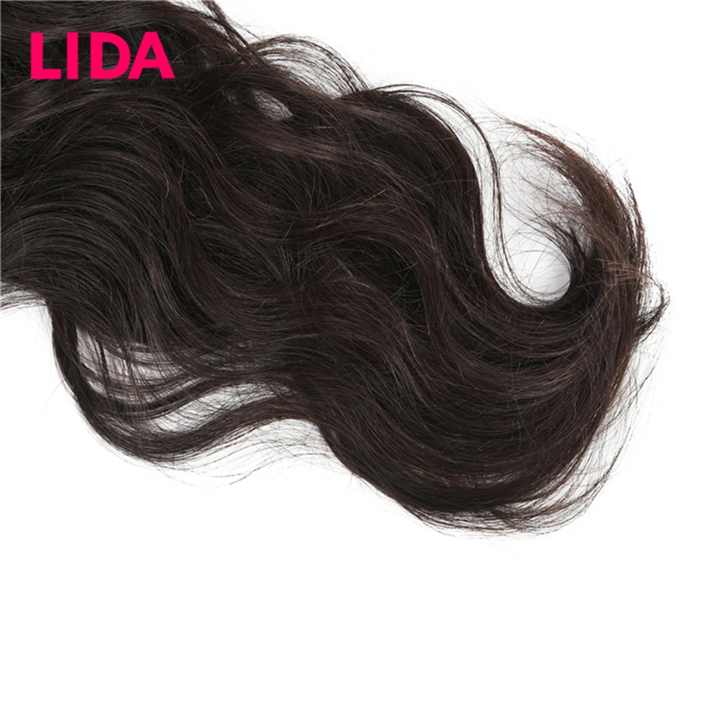 Lida ธรรมชาติ Wave เส้นผมมนุษย์รวมกลุ่ม Non-Remy บราซิลเส้นผมมนุษย์3ช่อผม8-28นิ้วที่ยืดผมขาย