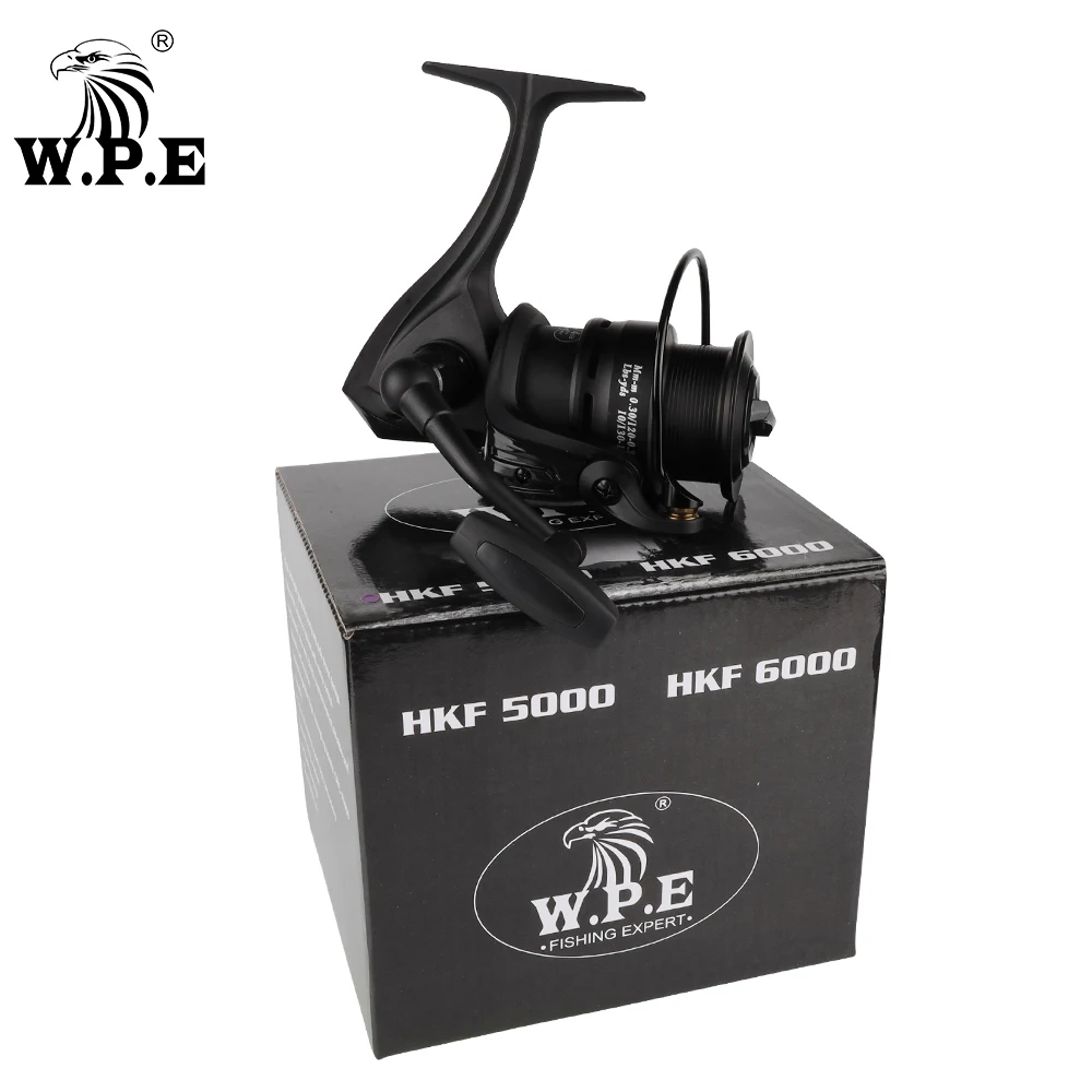 W.P.E Fishing Reel 3000-6000 Spinning Reel 4+1 BBs 5.2:1/4.4:1 High Speed Full Metal Spool Saltwater Carp Fishing Tackle Pesca