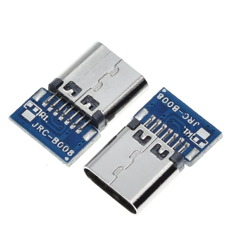 TZT 10/30 Stück USB 3.1 Typ C Stecker 14-Pin Buchse Durchsteckmontage PCB 180 Vertikal Abgeschirmt USB-C – Detail 2
