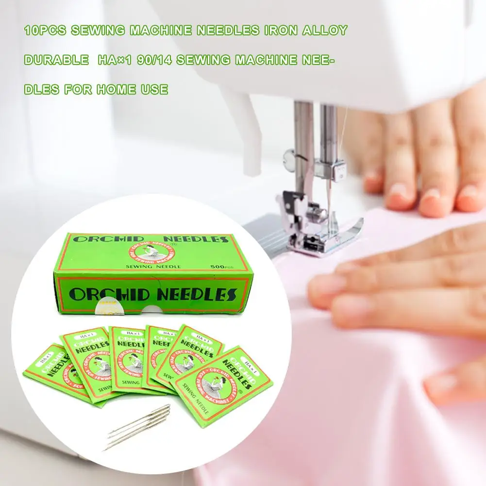 10pcs Household Sewing Machine Needles HA 90/14 Steel Needle for Singer Durable Stitching High-grade Sewing Tools Accessories
