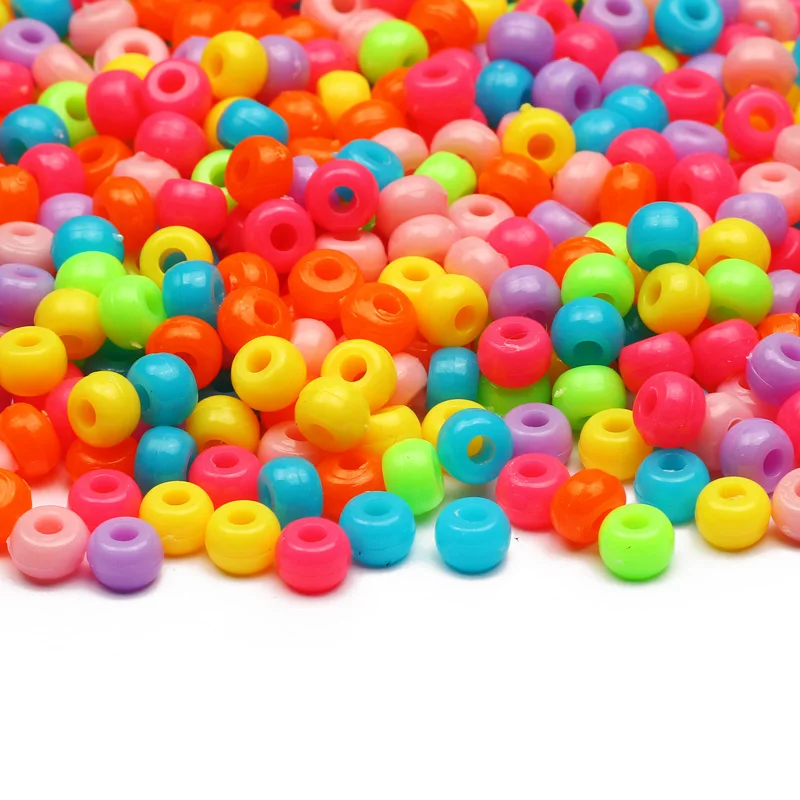 200Pcs Spring Color Mixed Acrylic Seed Beads Round Loose Spacer Beads For Jewelry Making Diy Bracelet Necklace Accessories 3x5mm