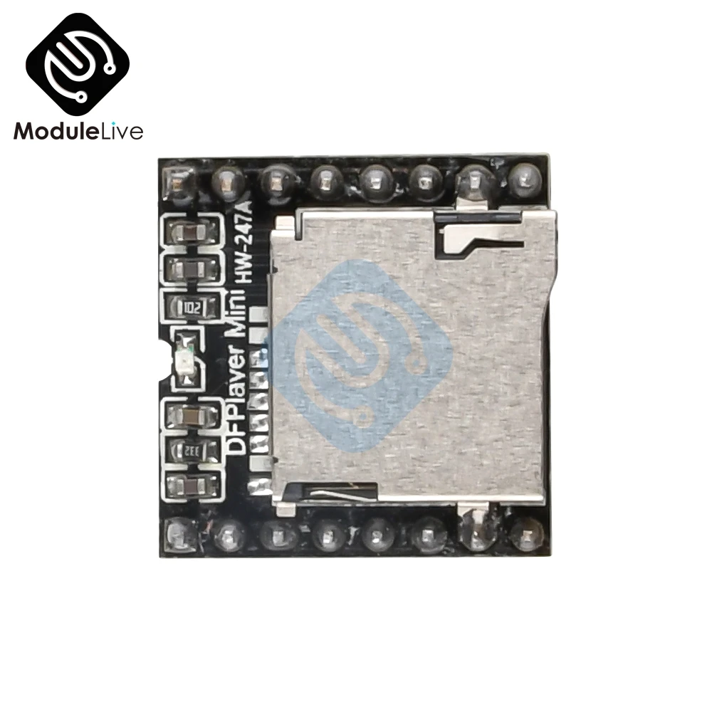 1Pcs DFPlayer Mini MP3 Player Modul MP3 Stimme Decode Board Für Arduino Unterstützung TF Karte U-Disk IO/Serial Port/AD