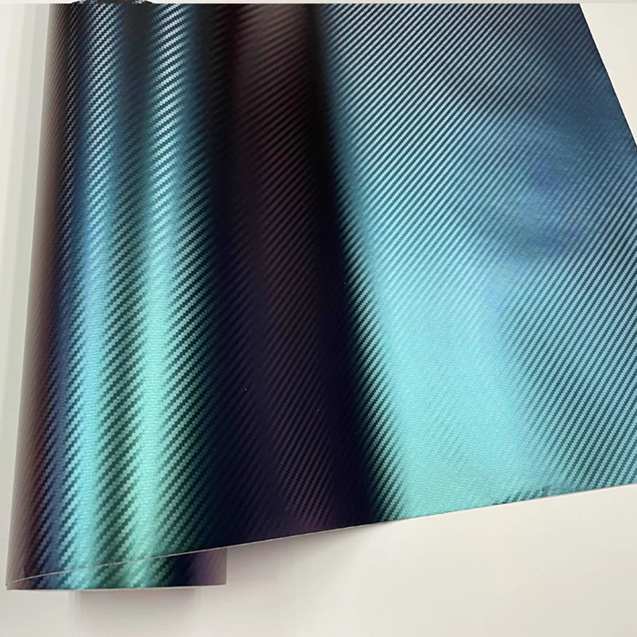 Chameleon 3D Carbon Fiber Vinyl Film Wrap Car Styling Change Color with Size 50cm*152/200/300/600CM