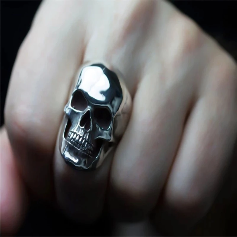 Vintage Men Rings Rock Skull Design Alloy Accessories Hand Wearing Ring For Men Halloween Gift