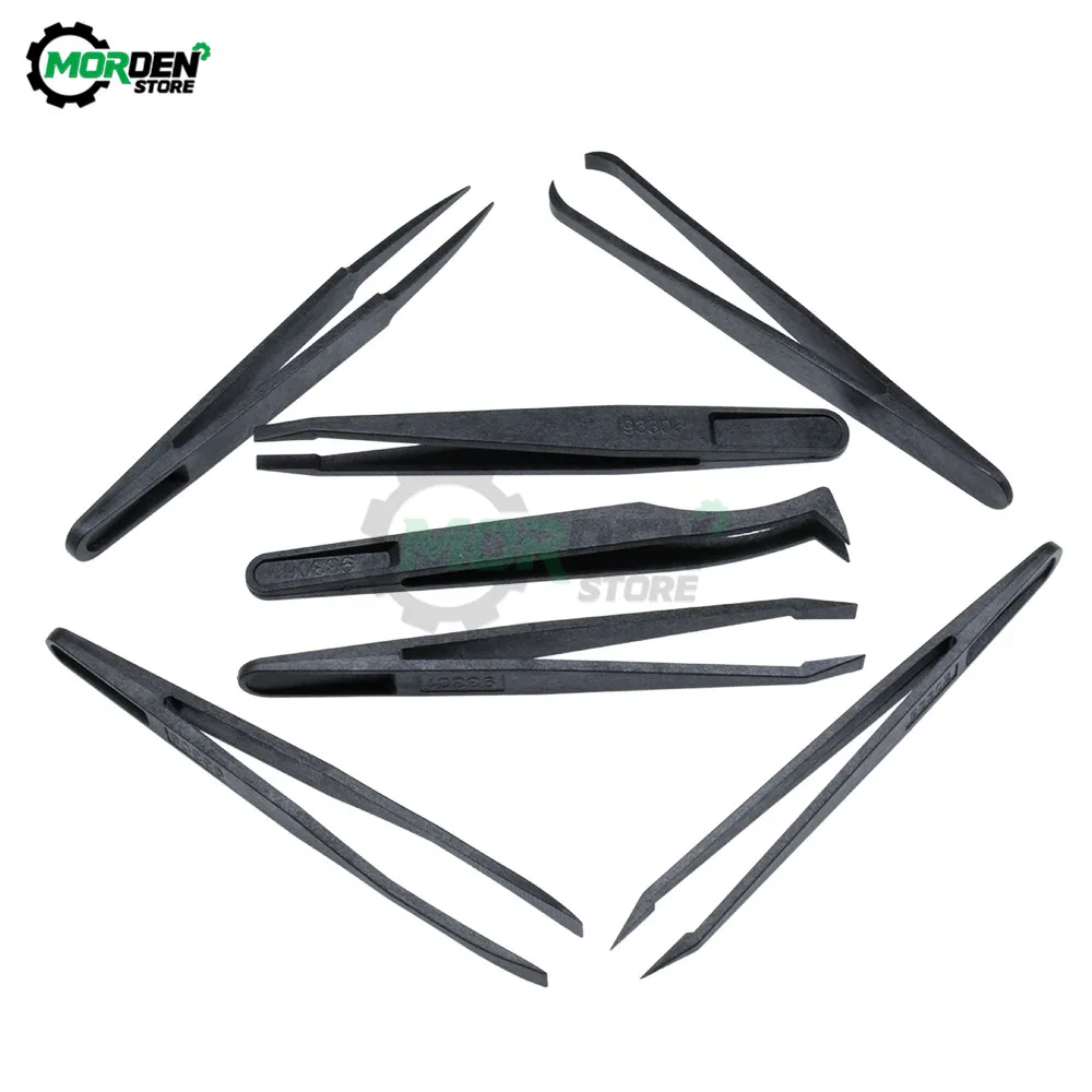 7Pcs Anti-Statische Rvs Tweezer Set Onderhoud Reparatie Tool Kit Anti Statische Model Maken Tool Hand Tool set Dropship