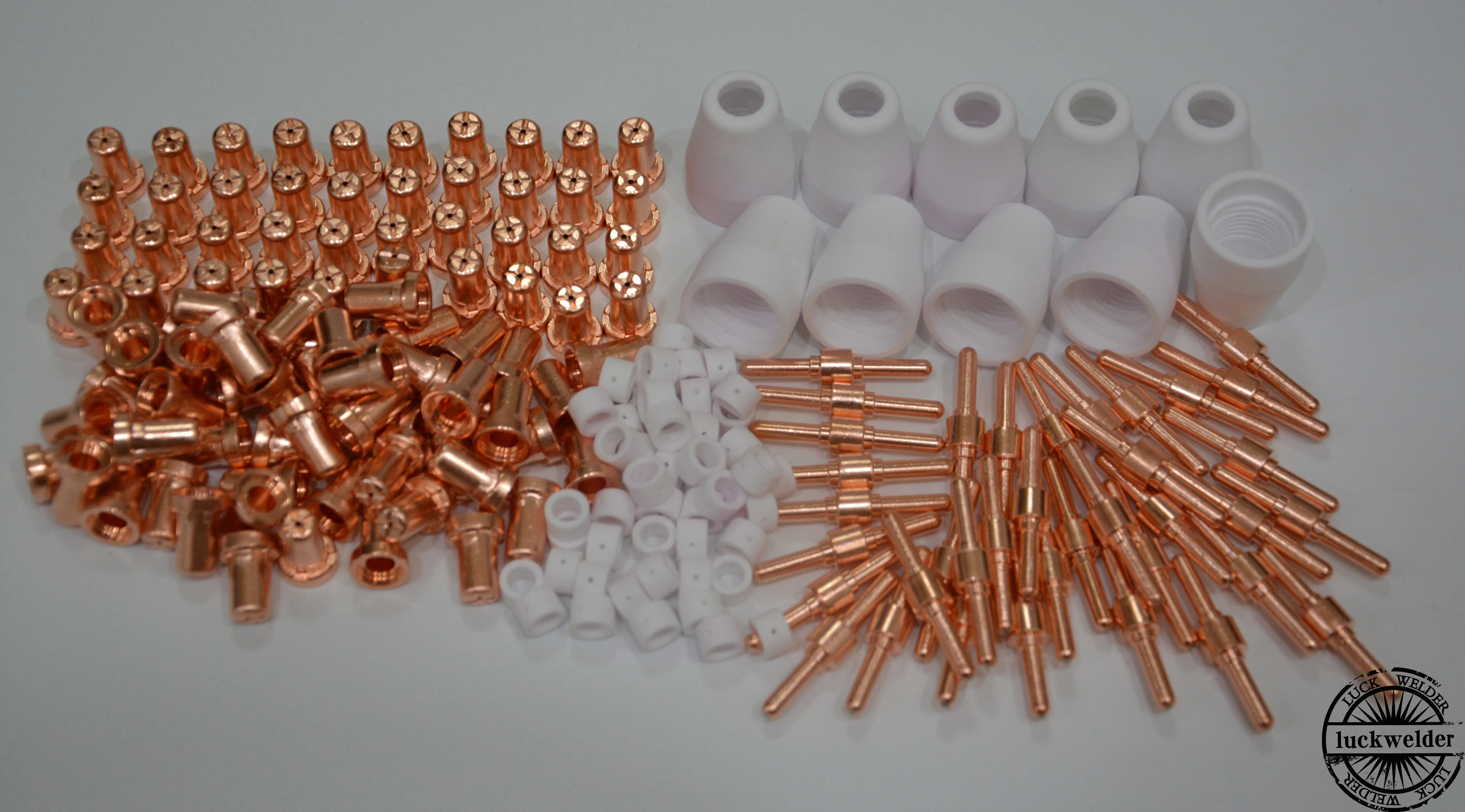 

190PC Consumables Extend Long Tips Electrodes For Air Plasma Cutter 40D CUT40 50D CUT50