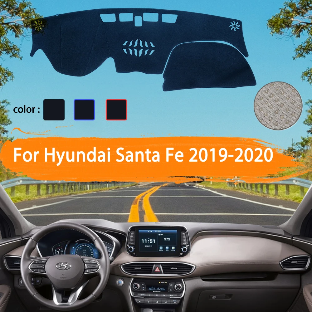 

Car dashboard Avoid light pad platform desk cover Mats Carpets For Hyundai Santa Fe 2019 2020 TM Car Accessories Anti-UV Dash