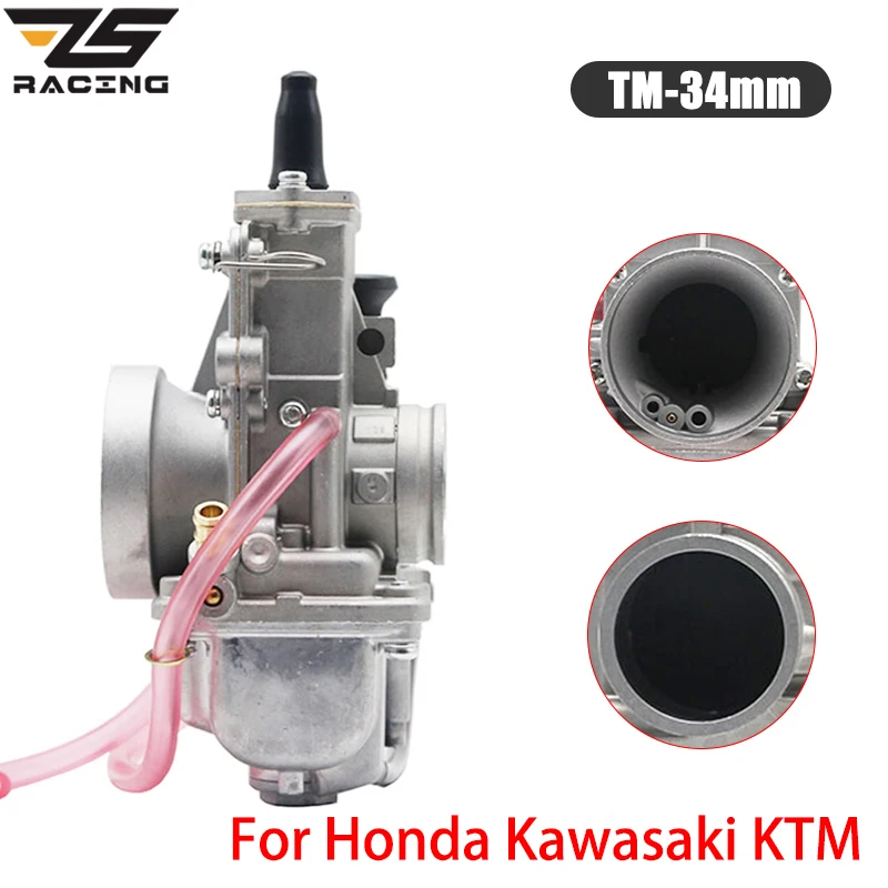 

ZS Racing TM34 34mm Mikuni Carburetor 2T 4T For HONDA LT250 CR125R CR250R SX125 SX250 for KAWASAKI KX125 KX250