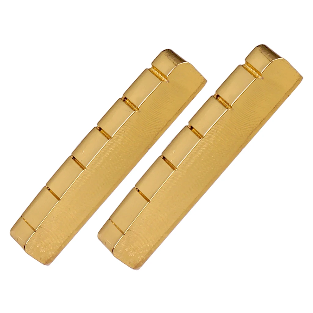 1Pcs 6 String Pre-slotted Brass Nut Bridge Nut 42mm for LP EPI Electric Guitar Replacement Parts Guitar Accessories