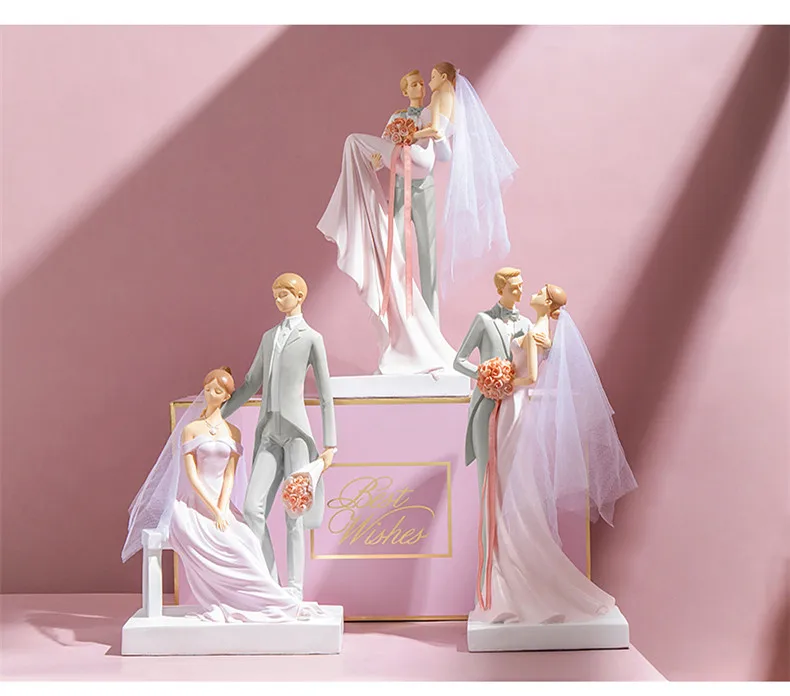 aniversary wedding gifts wedding cake topper bride and groom cake topper figurines wedding decoration cake decorating engagement