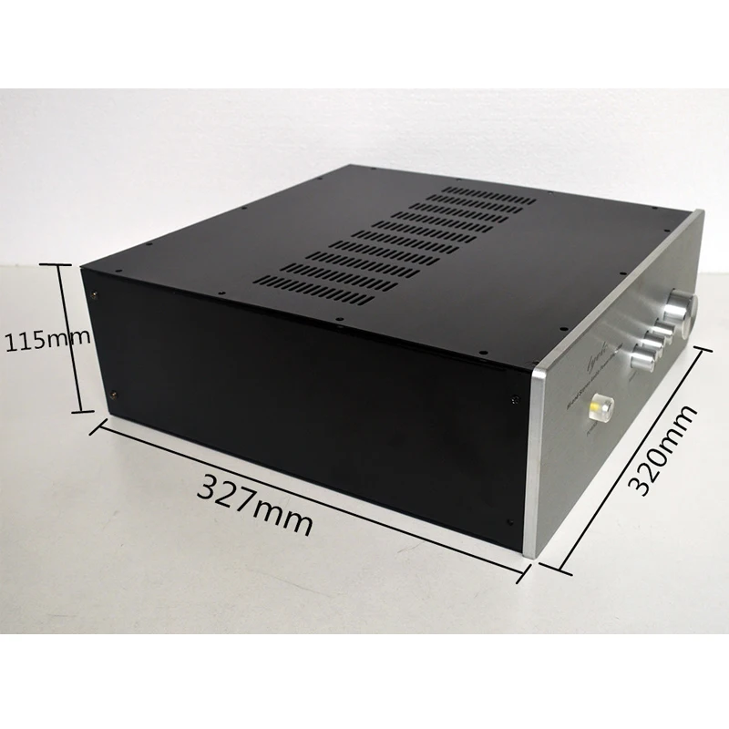 KYYSLB 320*115*387MM A3211 Aluminum Panel Amplifier Chassis Box House DIY Enclosure with Feet Screws Amplifier Case Shell