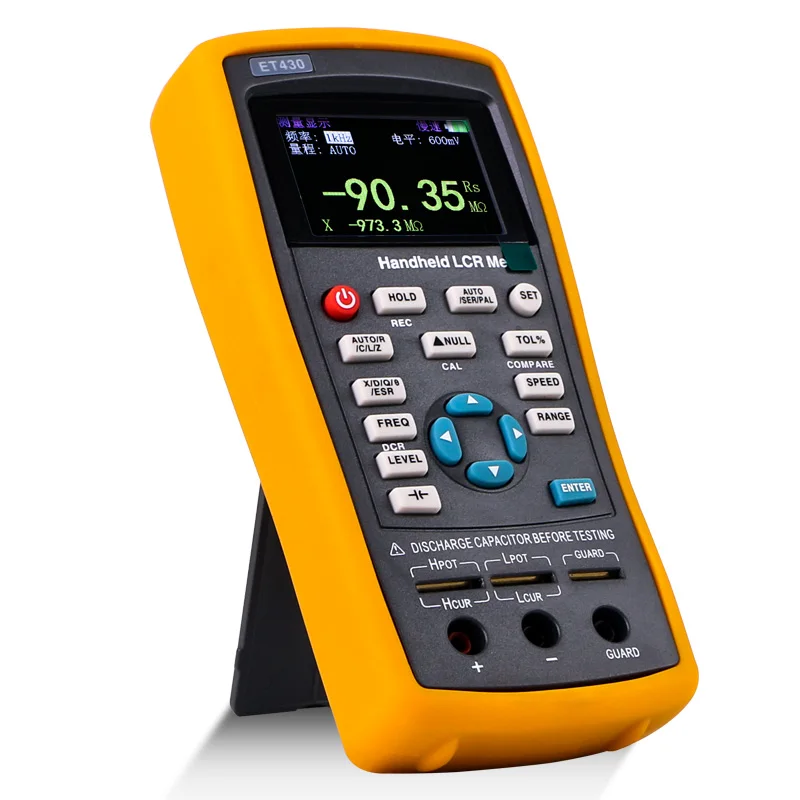 ET432  handheld Digital LCR Bridge Meter 100Hz Testing Frequency electrolytic capacitor And DCR Tester With USB