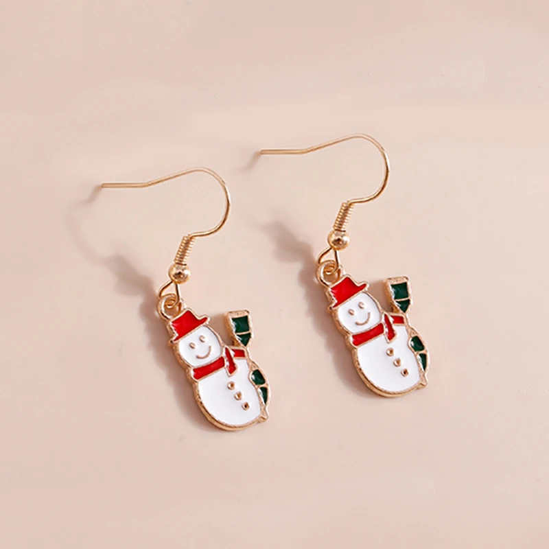 Leslie Mix Stile Winter Frohe Weihnachten Ohrringe Mode Schneeflocke Baum Santa Claus Deer Tropfen Ohrringe Neue Jahr Schmuck Geschenke – Detail 17