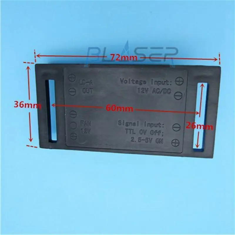 Diode Laser hijau rumput 520nm 100mW kipas DC 12V keren dengan TTL0-20KHz