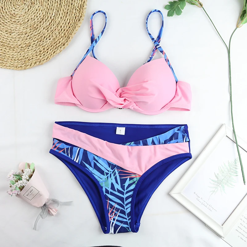 2025 Push Up Bikini Set Costumi da bagno Donna Sexy Retro Costume da bagno Stampa Plus Size Vintage Biquini Costume da bagno Beach Wear Tankini