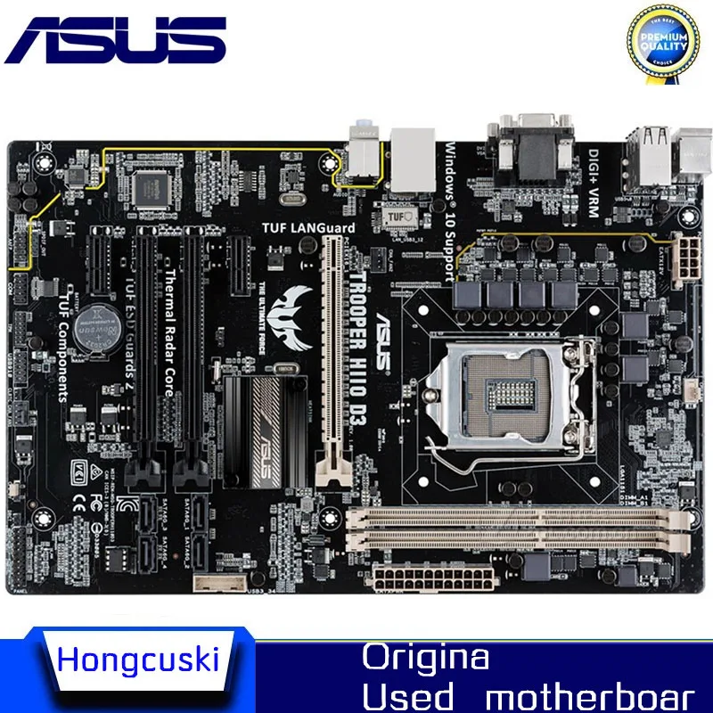 

For ASUS TROOPER H110 D3 Used original motherboard Socket LGA 1151 DDR3 H110 Desktop Motherboard