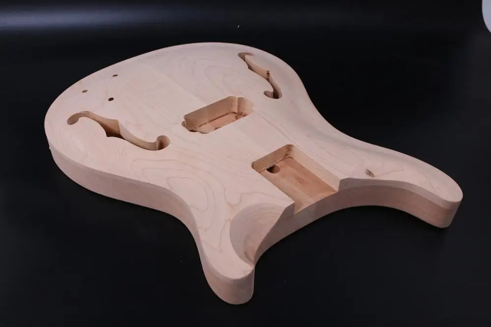 

one unfinished electric guitar body right hand