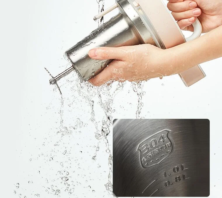 Midea เครื่องทำนมถั่วเหลืองขนาดเล็กในบ้านเครื่องทำนมถั่วเหลืองไฟฟ้าอัตโนมัติ DJ10B-E101 1L 230V คั้นน้ำผลไม้สีชมพู