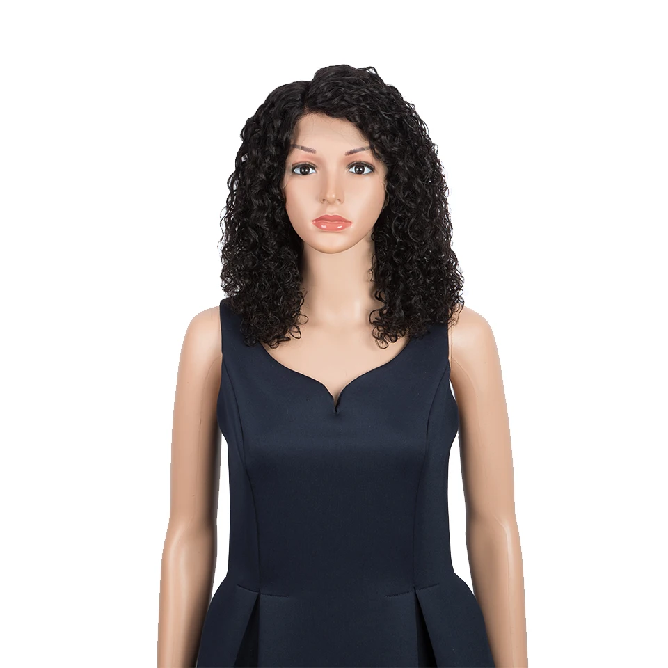 Trueme Kinky Curly Lace Part Wig Lace Front Human Hair Wigs With Baby Hair Pre-Plucked Side Part Brazilian Jerry Curl Lace Wig