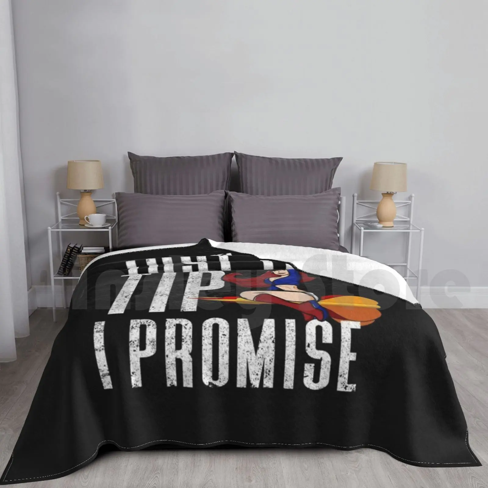 

Funny Just The Tip I Promise Dart Girl Pinup Men's Dart Gift Gear Blanket Fashion Custom Darts Points
