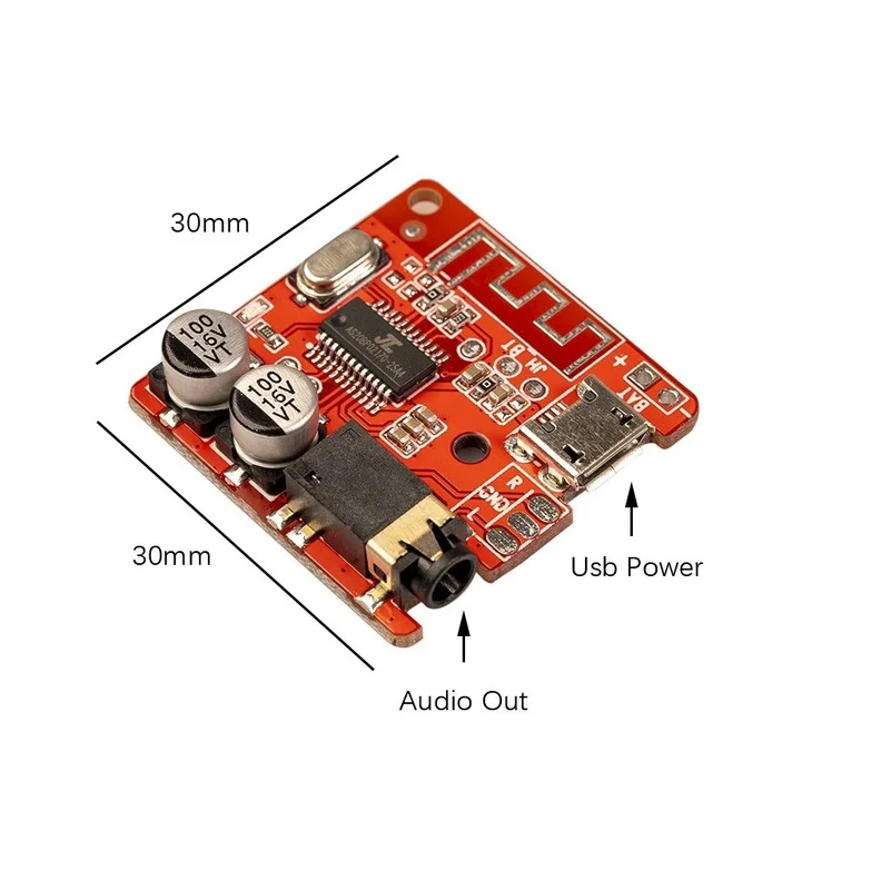 Bluetooth 5.0 Audio Receiver Module Mobile Phone DIY 3.5mm Interface Power Amplifier Bluetooth Audio PCB Board Adapter Card