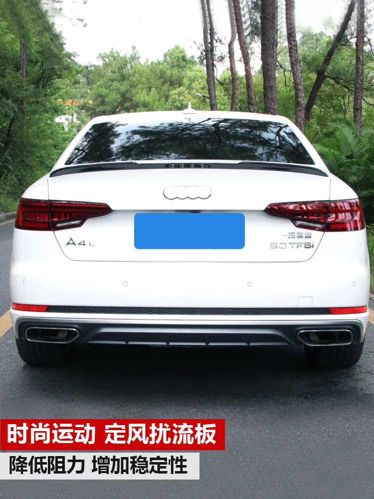 

For Audi A4 B9 4 Door Sedan 2016 2017 2018 S4 Style High Quality ABS Rear Wing Roof Rear Box Decorated Spoiler