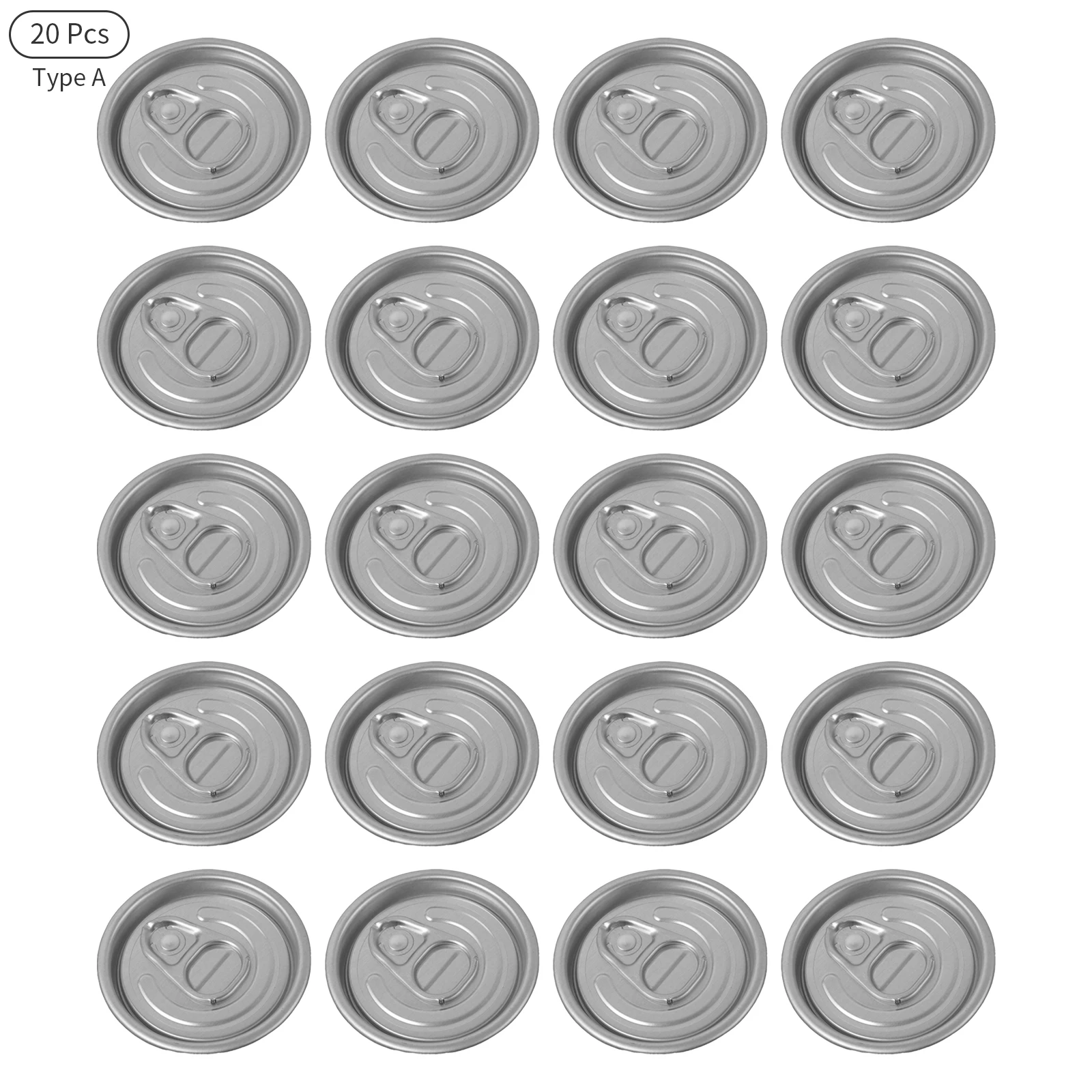 20Pcs Soda Can Pulling Ring Protector Cover Lid Aluminum Silver Color for Can Beverage